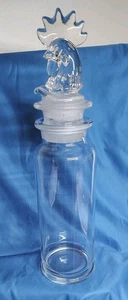 Heisey Glass Cocktail Shaker Hunter Cutting Rooster Lid 14" Tall - Picture 1 of 11