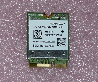 Qualcomm Atheros QCNFA222 WiFi 802.11abgn WLAN M2 Acer Aspire V17 Nitro VN7-791G - Bild 1 von 3