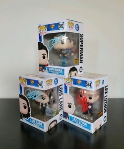 New DC Superman Complete Set! Signed Autographed Funko Pops Corenswet Holo COA - Picture 1 of 6