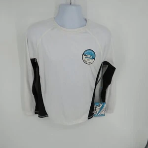 Camisa blanca Beach Bros para hombre UPF 50+ manga larga panel lateral protector contra erupciones S Nueva con etiquetas $34 - Imagen 1 de 6