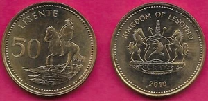 LESOTHO 50 LISENTE 2010 UNC REITSPORT UND WERT,WAFFEN MIT UNTERSTÜTZERN UND DATUM,L - Bild 1 von 1