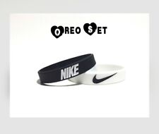 Nike Black White Bracelet Oreo Baller band rubber bracelet wristband 2-PACK