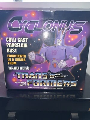 Busto de porcelana fundido en frío Transformers Hard Hero Cyclonus ¡Raro! 582/1000  Foto 1 de 4