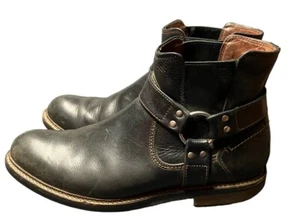 JOHNSTON MURPHY LOMBARDI HARNESS WATERPROOF BOOT MEN SZ 10 BLACK  PRE OWNED - Picture 1 of 10