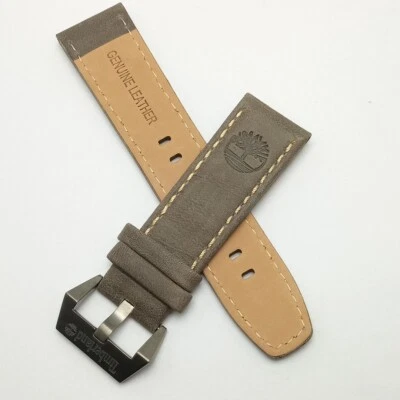 Pulseira de relógio Timberland couro genuíno cinza 24 mm MJB146BAS2 - Imagem 1 de 4