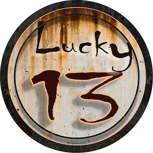 ProSticker 303 (One) 4" Lucky 13 Rat Rod Gasser Rusty Decal - Picture 1 of 2