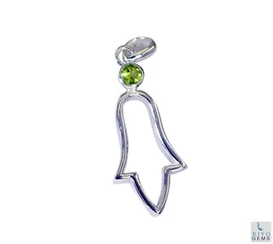 enticing Peridot 925 Sterling Silver Green Pendant genuine suppiler US gift - Picture 1 of 2