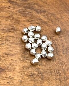4mm Sterling Silver .925 Hill Tribe Bicone Beads-20-Jewelry making Supplies