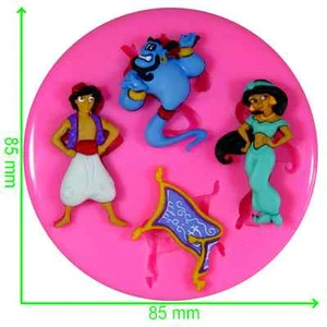 Molde de silicona Aladdin Princess Jasmine and Genie de Fairie Blessings - Imagen 1 de 5