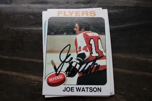 JOE WATSON  PHILADELPHIA FLYERS  1975-76 TOPPS HOCKEY  AUTOGRAPHED CARD - Picture 1 of 1