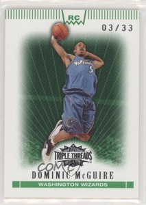 2007-08 Topps Triple Threads Emerald /33 Dominic McGuire #122 Rookie RC