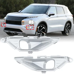 Left+Right Front Fog Light Lamps Cover Sliver For Mitsubishi Outlander 2022-2024 - Picture 1 of 17