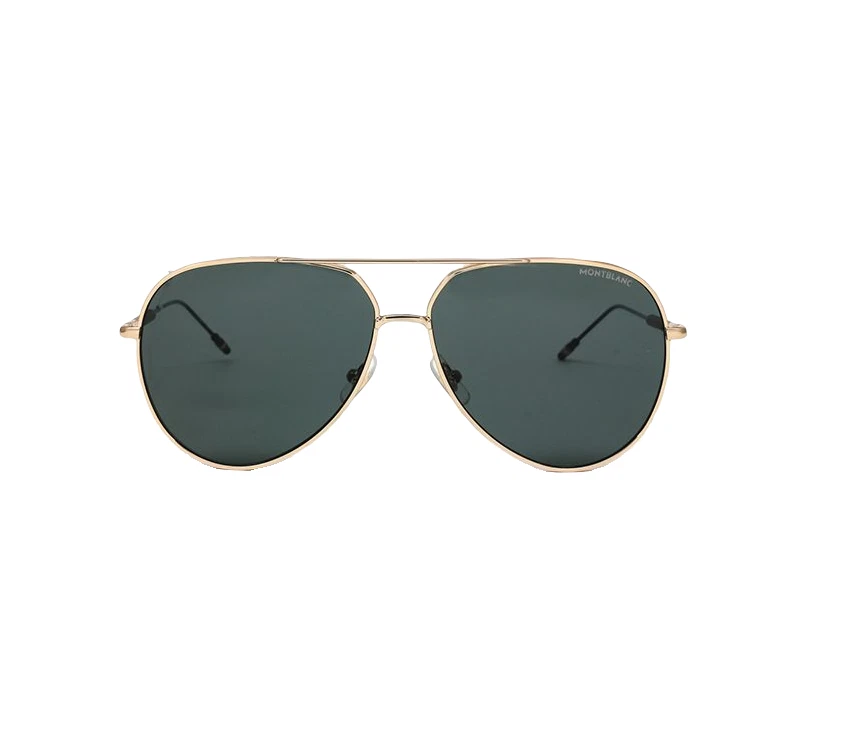 Montblanc Mb0045s 002 Aviator Gold Green 61 Mm Men's Sunglasses