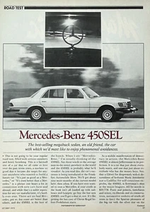 1979 Road Test Mercedes Benz 450SEL 4+ Pages Pics Specs Info - Picture 1 of 5
