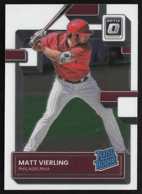 2022 Donruss Optic Matt Vierling #85 Rookie RC Philadelphia Phillies - Image 1 of 2