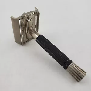 VTG Gillette 1971 R3 Black Handle Super Speed Safety Razor Flare Tip TTO - Picture 1 of 9