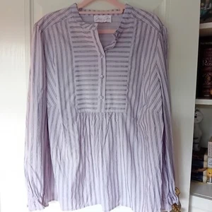 Bluse, Gr. 4, Jana Ina, flieder gestreft, Bw 61 cm, neu - Bild 1 von 8