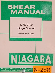 Niagara MPC-2100, Messgerätesteuerung, Betriebsschemata und Teilehandbuch - Bild 1 von 1