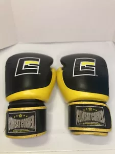 Combat Corner Profi schwarz Boxhandschuhe MMA 16 OZ MUAY KICKBOXEN SPAR - Bild 1 von 8