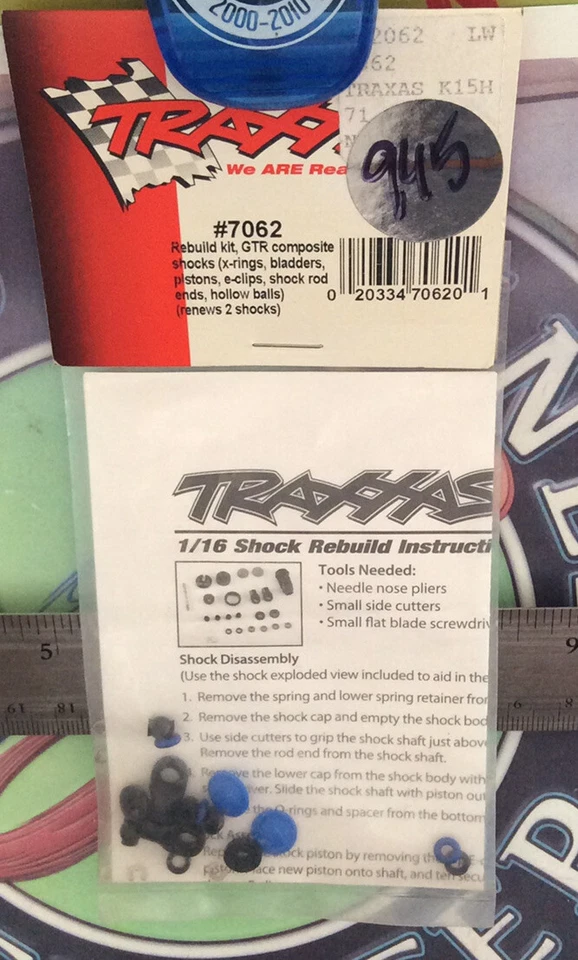 Traxxas 7062 Rebuild Kit GTR Composite Shocks VXL Tra7062