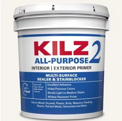 KILZ 2 ALL PURPOSE 2 gal. White Interior/Exterior Multi-Surface Primer, Sealer