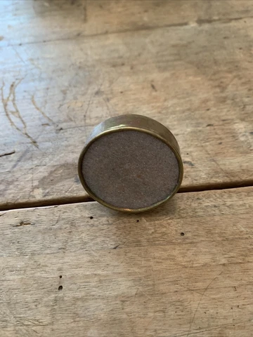 Vintage Brass Plated 1-1/2” Cabinet Drawer Knobs Quartz Interior Cover