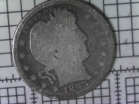1893 -S Barber SILVER QUARTER Good Filler No cost shipping and tracking Cover
