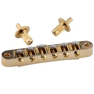 1 Set Gold Tune-O-Matic M4 Brücke mit Rollsätteln für Gibson LP SG - Bild 1 von 6