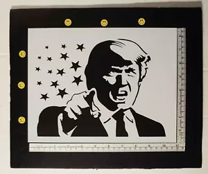 Donald Trump President Pointing 8.5" x 11" Custom Stencil FAST FREE SHIPPING - Picture 1 of 2