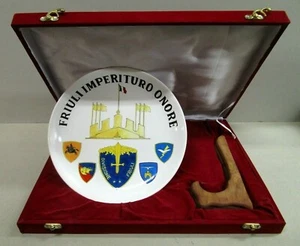 Piatto ceramica "DIVISIONE FRIULI - FRIULI IMPERITURO ONORE" - Storico - Rarità - Picture 1 of 12