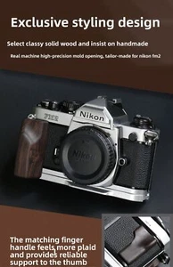 Camera Grip Solid Wood Handle L Plate Quick Install Plate Suitable for Nikon FM2 - Picture 1 of 28