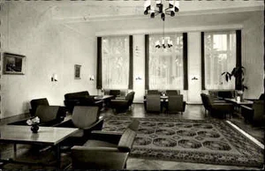 Hösel Bez. Postal antigua de Düsseldorf Waldklinik médico jefe Dr. Sachsse muebles interiores - Imagen 1 de 1