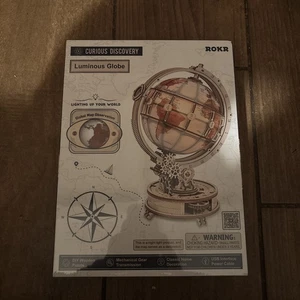 ROKR Curious Discovery Luminous Globe 3D Wooden Night Light Puzzle SEALED New - Picture 1 of 1