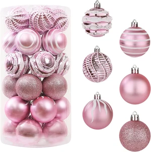 Christmas Ball Ornaments 30Ct, 60Mm/2.36" Shatterproof Plastic Decorative Xmas B - Picture 1 of 15
