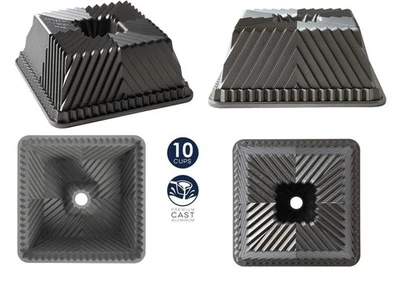 Nordic Ware: Squared Backen Kuchenform Kegelbund Cake 10 Tassen (2,4L) cm.20 - Bild 1 von 4