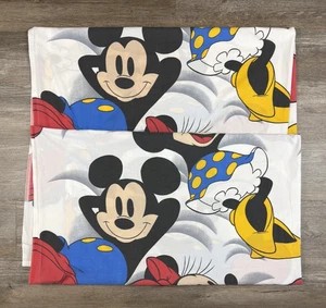Vintage Disney Mickey Mouse and Minnie Mouse Twin Flat Sheet Wamsutta - Picture 1 of 5