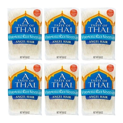 A Taste of Thai Vermicelli Rice Noodles - 8.8oz Pack of 6 Angel Hair Pasta | ... - Image 1 of 4