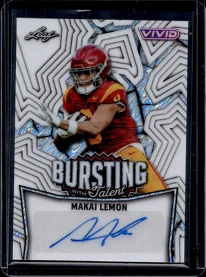 2025 Leaf Vivid Makai Lemon Bursting With Talent Auto Shimmer White #5/5 - Image 1 of 2