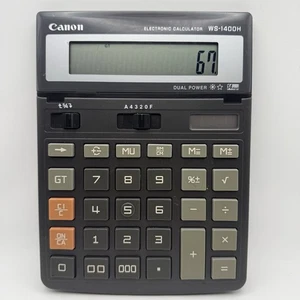 Calculadora básica Canon WS-1400H grande 8 pulgadas de largo excelente estado de funcionamiento - Imagen 1 de 2