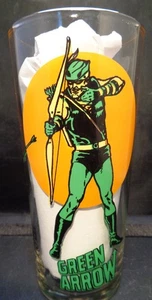 Vintage 1976 DC Comics "The Green Arrow" Super Series Pepsi Moon Glass! SUPER! - Picture 1 of 5