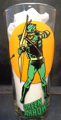 Vintage 1976 DC Comics "The Green Arrow" Super Series Pepsi Moon Glass! SUPER! - Image 1 of 4