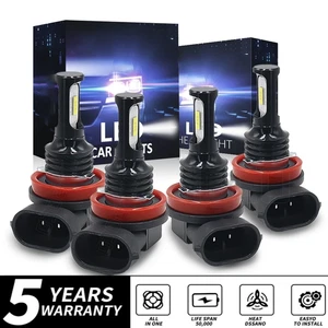 H11 H9 LED Headlight Super Bright Bulbs Kit 8000K White 330000LM High/Low Beam - Picture 1 of 1