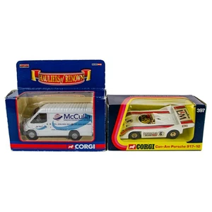 Corgi Ford Transit Van McCulla & CAN-AM Porsche 917-10 1:50 Diecast Truck 2P Lot - Picture 1 of 9
