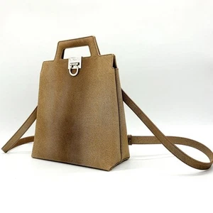 Salvatore Ferragamo Schultertasche Handtasche Gancini braun echt Leder Damen - Bild 1 von 12