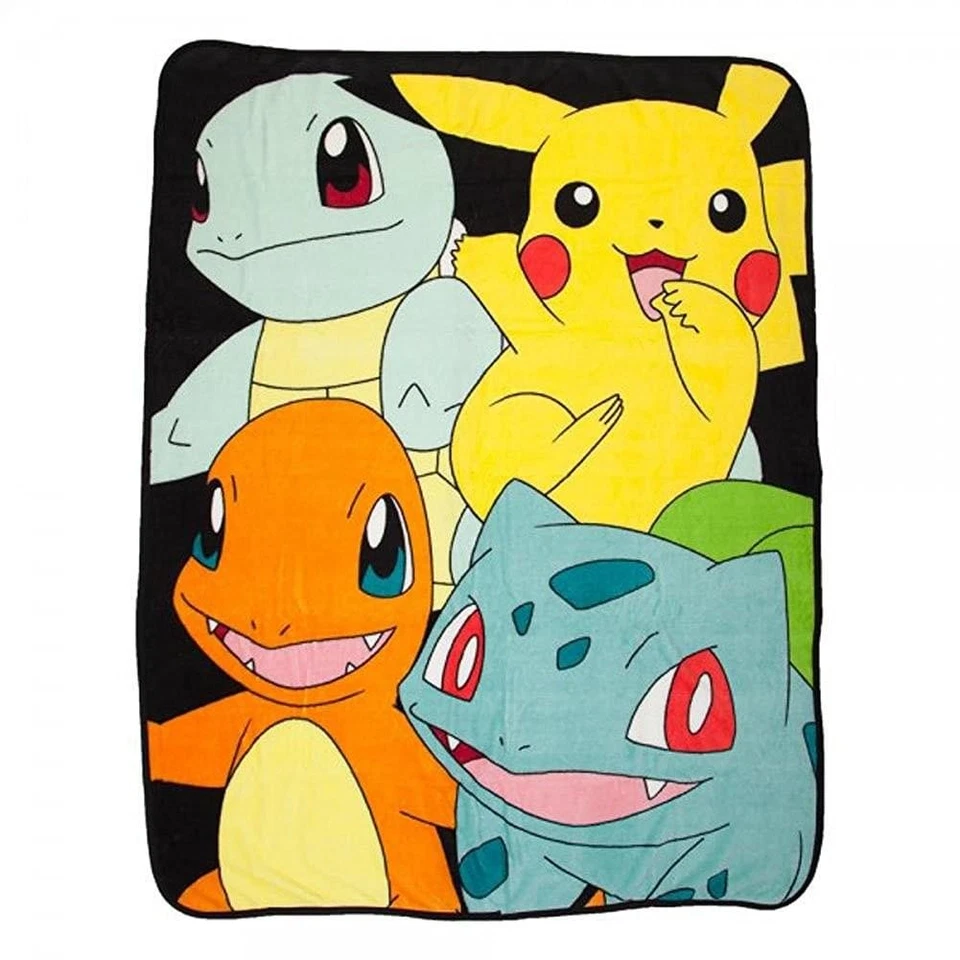 Pokemon Multi Character Lightweight Fleece Throw Blanket | 48 x 60 Inches - Image 1 of 1