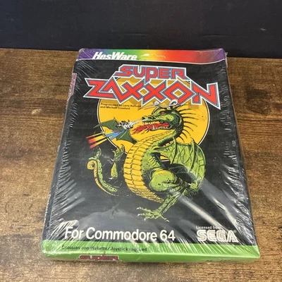 Super Zaxxon HesWare Commodore 64 Diskette CIB 1984 New Sealed (Box Squished) - Image 1 of 4