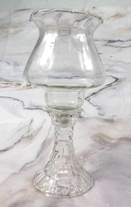 Homco Klarglas Kerzenhalter mit Kugel 8" hoch (c) - Bild 1 von 6