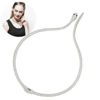  Catena Serpente in Argento Accessorio Per Collana Regalo Uomini Donne Lega - Immagine 1 di 4