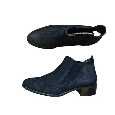 Top Paul Green Damen Leder Chelsea Stiefeletten Schwarz Blau Classic Boots EU 38 - Bild 1 von 3