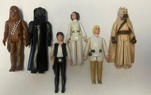 Vintage STAR WARS FIGURE LOT 6 Hong Kong Taiwan Kenner Original Toys - Picture 1 of 2